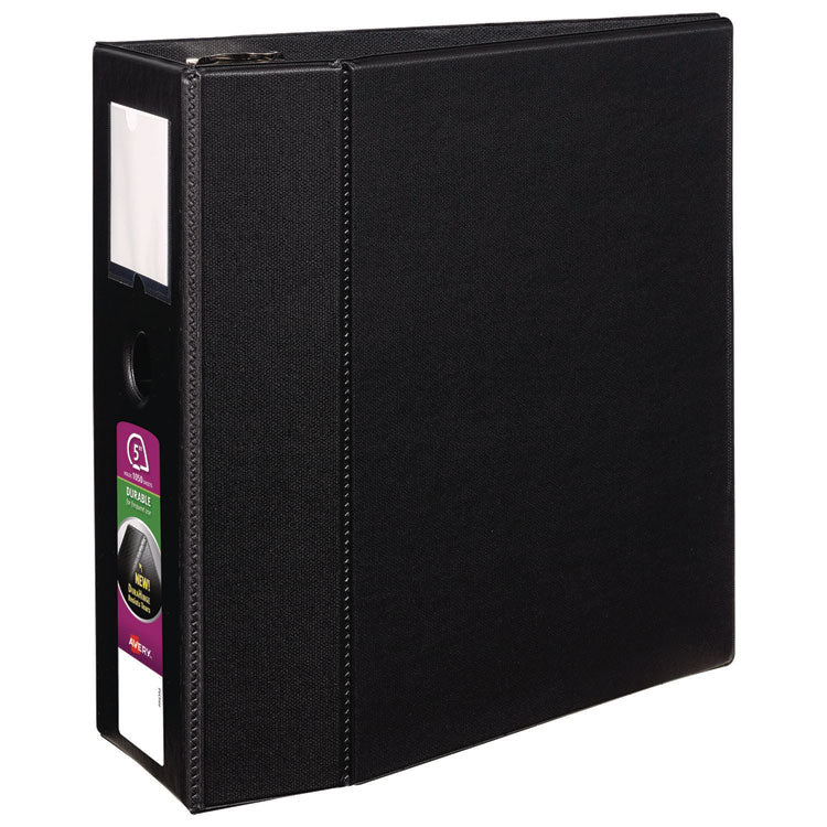Durable Non-View Binder With Durahinge And Ezd Rings, 3 Rings, 5" Capacity, 11 X 8.5, Black, (8901)