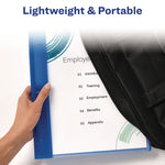 Flexible View Binder With Round Rings, 3 Rings, 0.5" Capacity, 11 X 8.5, Blue