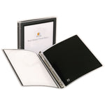 Flexi-View Binder With Round Rings, 3 Rings, 0.5" Capacity, 11 X 8.5, Black
