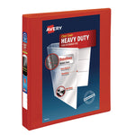 Heavy-Duty View Binder With Durahinge And One Touch Ezd Rings, 3 Rings, 1" Capacity, 11 X 8.5, Red