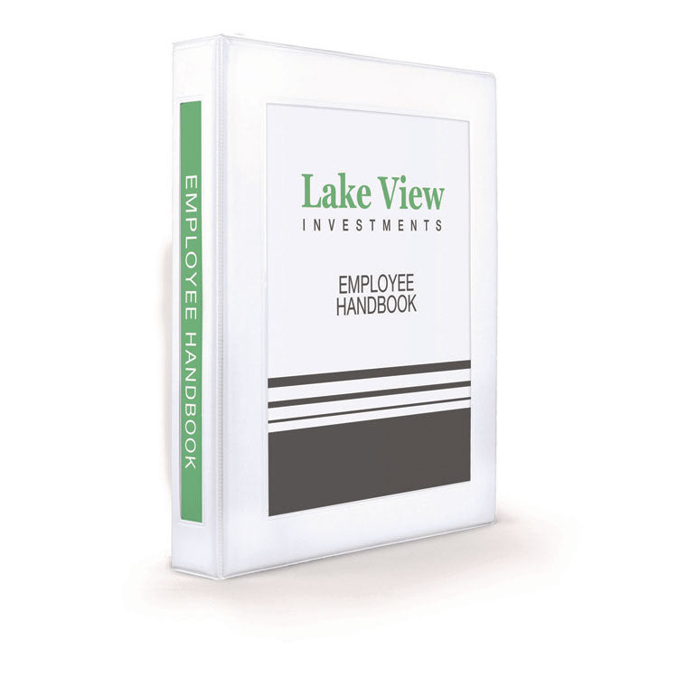 Framed View Heavy-Duty Binders, 3 Rings, 1" Capacity, 11 X 8.5, White