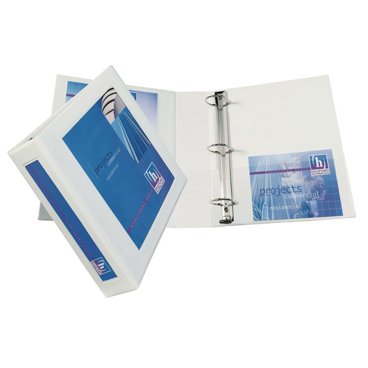 Framed View Heavy-Duty Binders, 3 Rings, 2" Capacity, 11 X 8.5, White