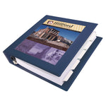 Framed View Heavy-Duty Binders, 3 Rings, 1.5" Capacity, 11 X 8.5, Navy Blue