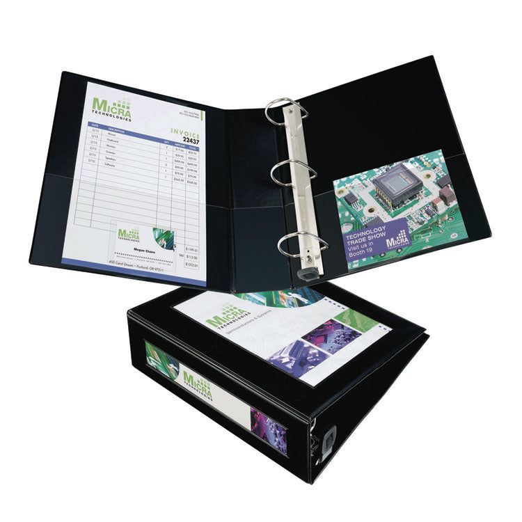 Framed View Heavy-Duty Binders, 3 Rings, 3" Capacity, 11 X 8.5, Black