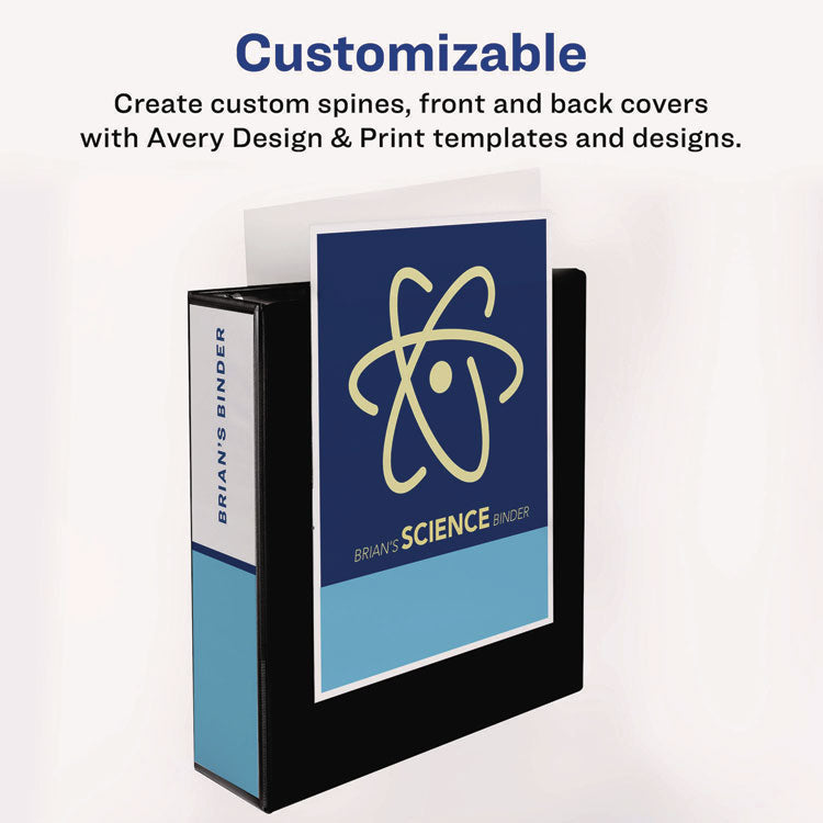 Heavy-Duty View Binder With Durahinge And Locking One Touch Ezd Rings, 3 Rings, 4" Capacity, 11 X 8.5, Red
