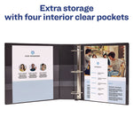 Heavy-Duty View Binder With Durahinge And Locking One Touch Ezd Rings, 3 Rings, 3" Capacity, 11 X 8.5, Black