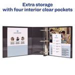 Heavy-Duty View Binder With Durahinge And Locking One Touch Ezd Rings, 3 Rings, 4" Capacity, 11 X 8.5, Black