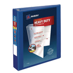 Heavy-Duty View Binder With Durahinge And One Touch Ezd Rings, 3 Rings, 1.5" Capacity, 11 X 8.5, Pacific Blue
