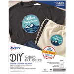 Fabric Transfers for Dark-Colored Fabrics, 8.5 x 11, White, 5/Pack