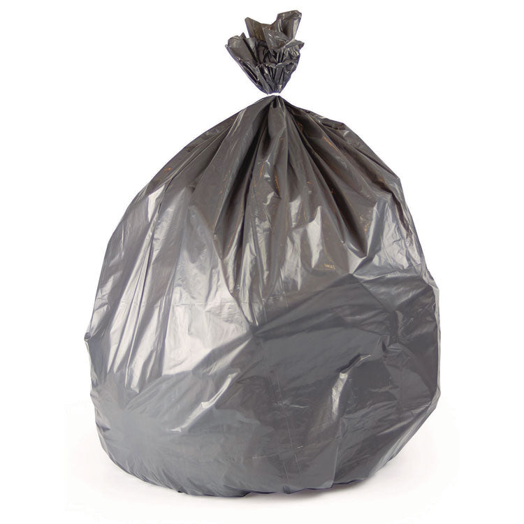 Linear Low-Density Can Liners, 55 gal, 1.7 mil, 39" x 56", Silver, Flat Pack, 50/Carton