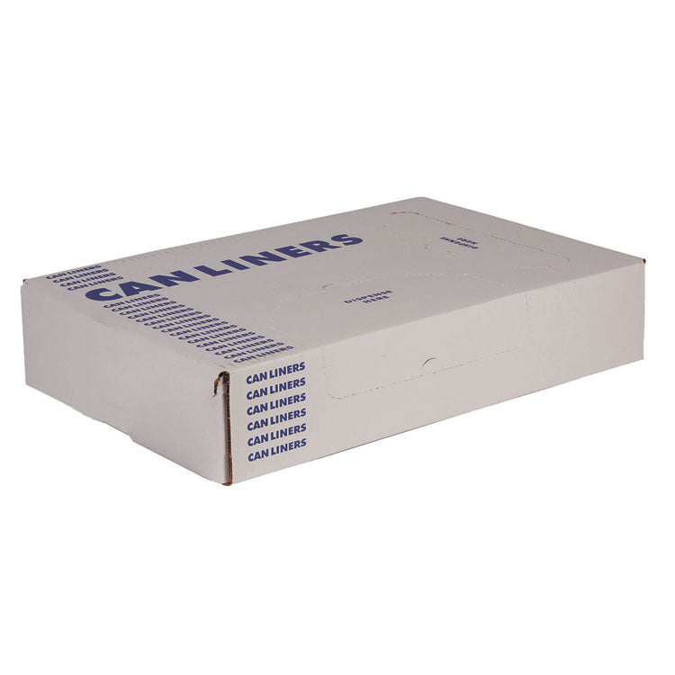 Linear Low-Density Can Liners, 55 gal, 1.7 mil, 39" x 56", Silver, Flat Pack, 50/Carton