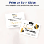 Printable Postcards, Laser, 80 lb, 4 x 6, Matte White, 100 Cards, 2/Cards/Sheet, 50 Sheets/Box
