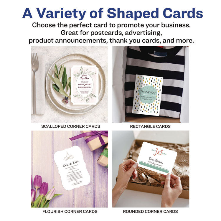 Printable Postcards, Laser, 80 lb, 4.25 x 5.5, Matte White, 200 Cards, 4 Cards/Sheet, 50 Sheets/Box