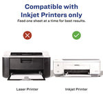 Printable Postcards, Inkjet, 80 lb, 4.25 x 5.5, Matte White, 200 Cards, 4 Cards/Sheet, 50 Sheets/Box