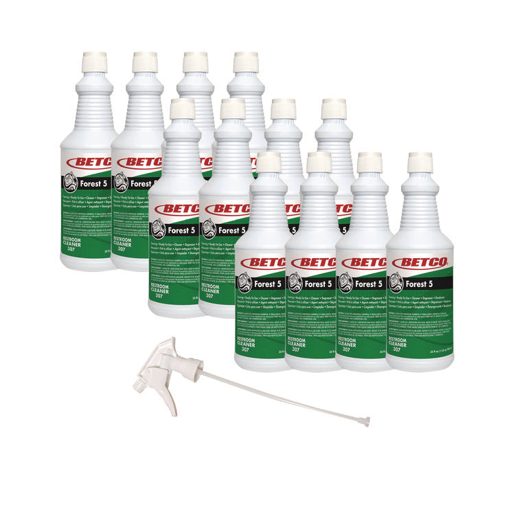 Forest 5 Foaming Cleaner, Mint Scent, 32 oz Bottle, 12/Carton