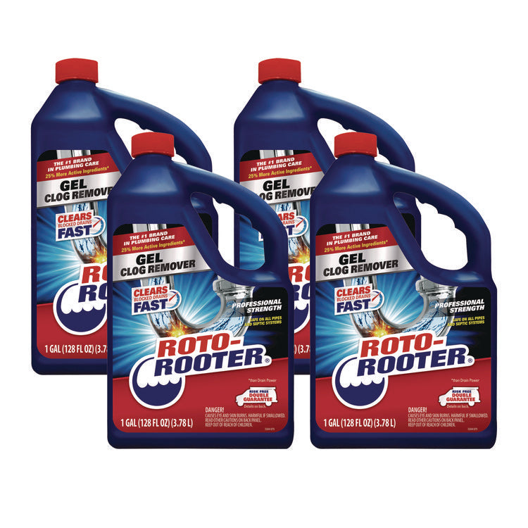 Gel Clog Remover, 1 gal Bottle, 4/Carton