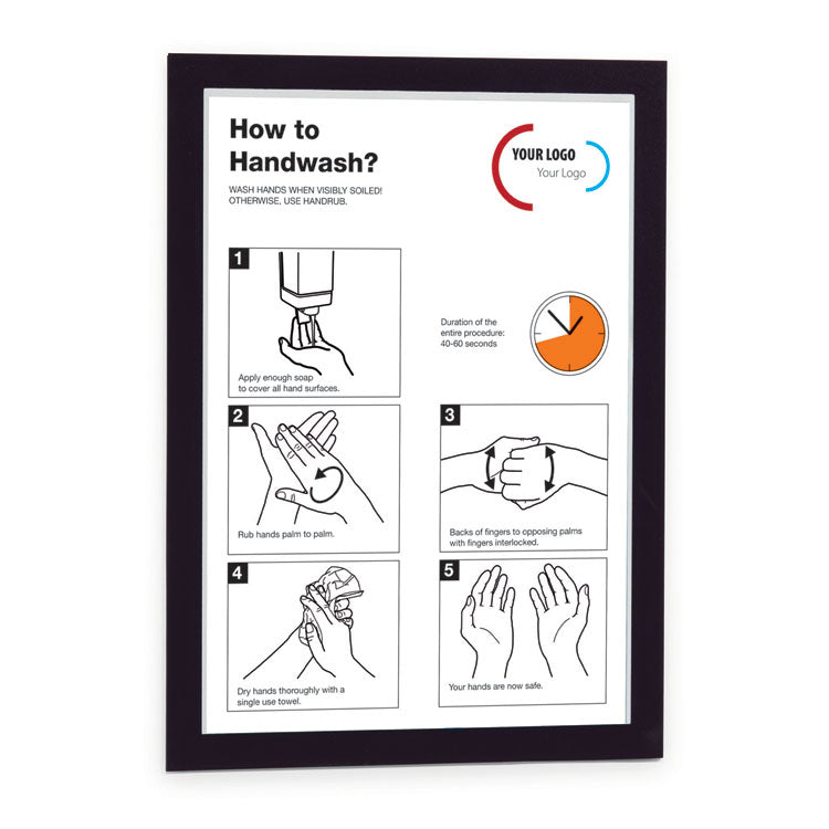 DURAFRAME MAGNETIC Sign Holder Frame, 13.39 x 17.87, Black Frame, 2/Pack