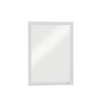 Infoframe DURAFRAME Self Adhesive Double Sided Sign Holder, 9.5 x 12, White Frame, 2/Pack
