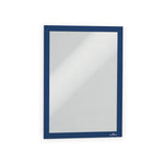Infoframe DURAFRAME Self Adhesive Double Sided Sign Holder, 9.5 x 12, Dark Blue Frame, 2/Pack