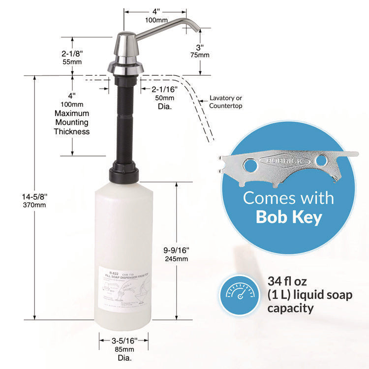 Bottle Cap for B-22 Soap Dispenser, Black