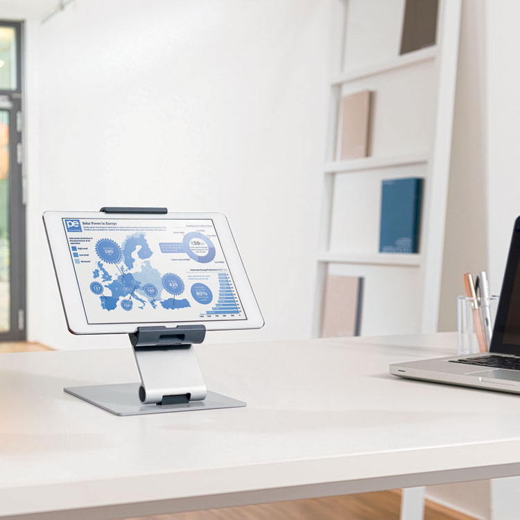 Tablet Holder Desk Stand, Silver