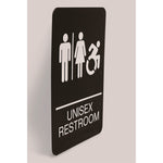 ADA Sign, Unisex Restroom, 6 x 9, Black Face, White Graphics