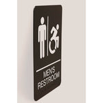 ADA Sign, Men's Restroom, 6 x 9, Black Face, White Graphics