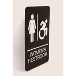 ADA Sign, Women's Restroom, 6 x 9, Black Face, White Graphics