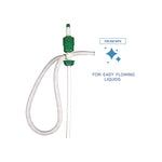 Drum Pump, 5 gpm, Plastic, 46" Tall, Clear, 25/Carton