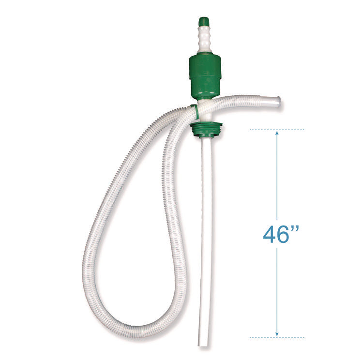 Drum Pump, 5 gpm, Plastic, 46" Tall, Clear