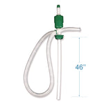 Drum Pump, 5 gpm, Plastic, 46" Tall, Clear, 25/Carton