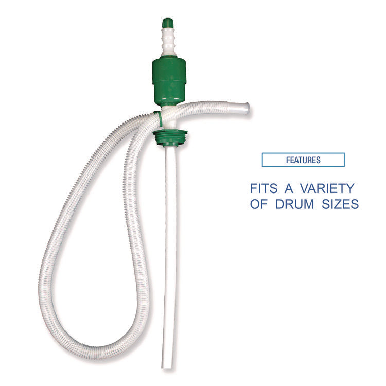 Drum Pump, 5 gpm, Plastic, 46" Tall, Clear, 25/Carton