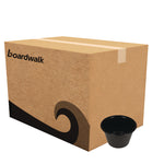 Souffle/Portion Cups, 4 oz, Plastic, Black, 2,500/Carton