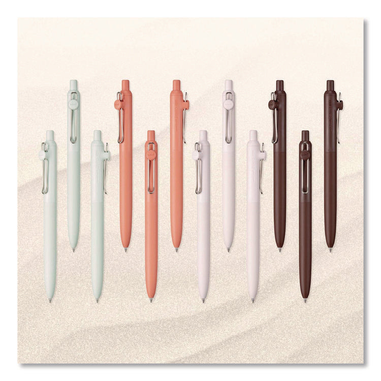 Zento Gel Pen, Retractable, Medium 0.7 mm, Black Ink, Assorted Barrel Colors, Dozen