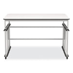 MBS Classroom Science Lab Makerspace Table, Rectangular, 60.25 x 39.25 x 38, White Top, Gray Base/Legs