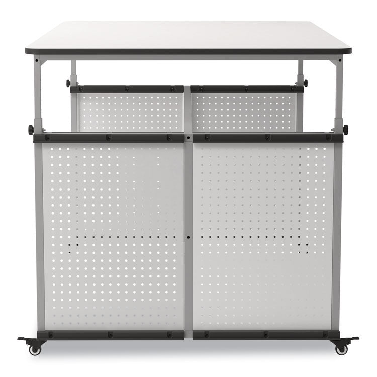 MBS Classroom Science Lab Makerspace Table, Rectangular, 60.25 x 39.25 x 38, White Top, Gray Base/Legs