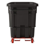 1 cu yd Standard Duty Tilt Truck, Forkliftable Frame, 1,300 lb Capacity, Black