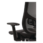 Alera Hollins Ergonomic Mesh Swivel Task Chair, Supports Up to 275lb, 18.57 to 22.54 Seat Height, Black Seat/Back, Black Base