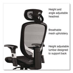 Alera Minerva Ergonomic Mesh Swivel Task Chair, Supports Up to 275lb, 17.24 to 20.98 Seat Height, Gray Seat/Back, Silver Base
