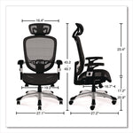 Alera Minerva Ergonomic Mesh Swivel Task Chair, Supports Up to 275lb, 17.24 to 20.98 Seat Height, Gray Seat/Back, Silver Base