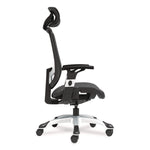 Alera Minerva Ergonomic Mesh Swivel Task Chair, Support Up to 275lb, 17.24 to 20.98 Seat Height, Black Seat/Back, Silver Base