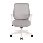 Alera Wessex Ergonomic Fabric Mesh Swivel Task Chair, Supports 275 lb, 17.09 to 20.83 Seat Height, Gray Seat/Back, White Base