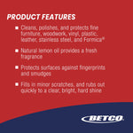Brite MSP Multi-Surface Polish, Lemon Scent, 12/Carton