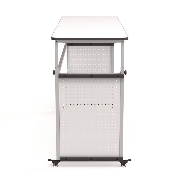 Modular Teacher's Desk, 60.25 x 21 x 32 to 38, White