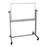 Mobile Magnetic Whiteboard, 36" x 24", White Surface, Silver Aluminum Frame