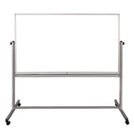 Mobile Magnetic Whiteboard, 72" x 40", White Surface, Silver Aluminum Frame