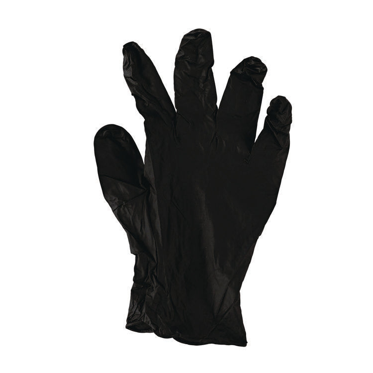 396 Series Disposable General-Purpose Nitrile Gloves, Powder-Free, Small, 4.4 mil Thick, 9.5" Long, Black, 100/Box