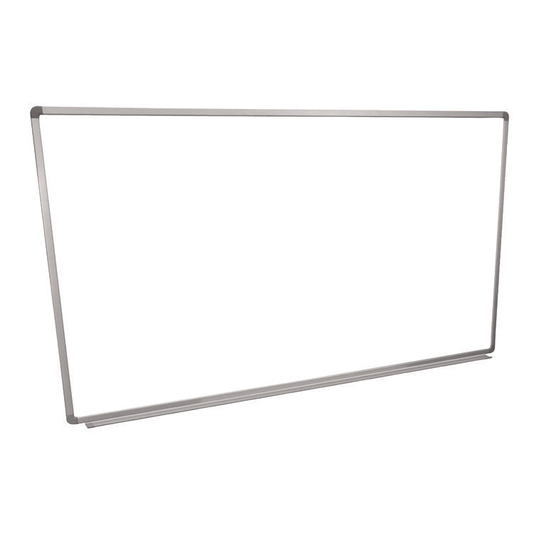Wall-Mounted Magnetic Whiteboard, 72" x 40", White Surface, Silver Aluminum Frame