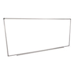 Wall-Mounted Magnetic Whiteboard, 96" x 40", White Surface, Silver Aluminum Frame