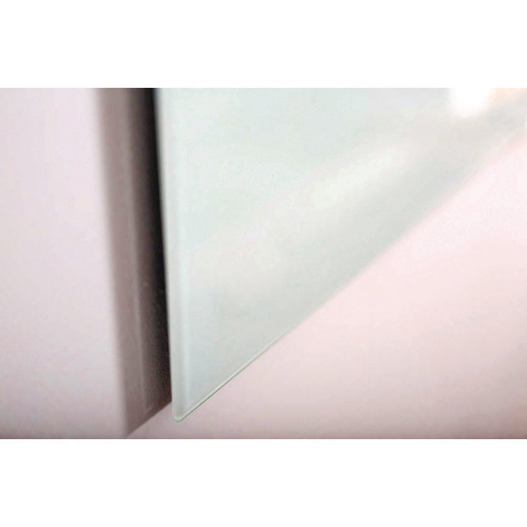 Magnetic Wall-Mounted Glass Board, 96" x 48", White Surface, Frameless